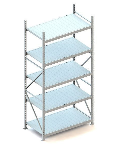 Meta MINI-RACK GR 3000x1400x800 mm, verzinkt, mit Stahlpaneele, Bodenanzahl: 5, 20051323
