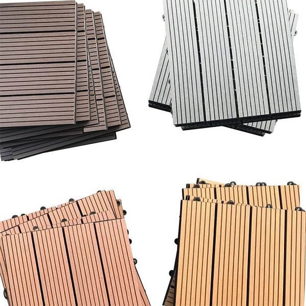 HOME DELUXE WPC Holzfliesen BAVARO Dunkelbraun VE: 11 m², 41243
