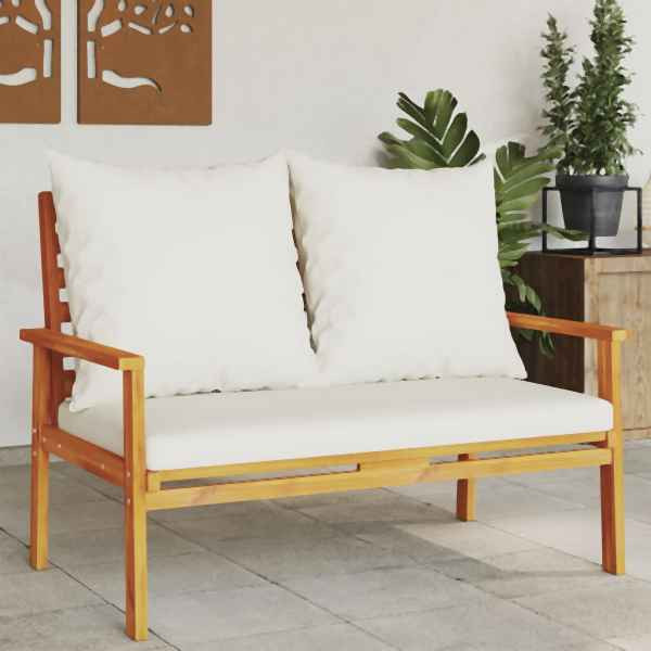 vidaXL Gartensofa 120 cm mit Kissen Massivholz Akazie, 366378