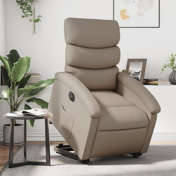 vidaXL Relaxsessel mit Aufstehhilfe Elektrisch Cappuccino Kunstleder, 3204060