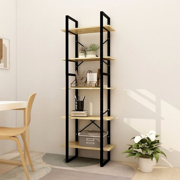 vidaXL Bücherregal 5 Fächer 60x30x175 cm Massivholz Kiefer, 3081983