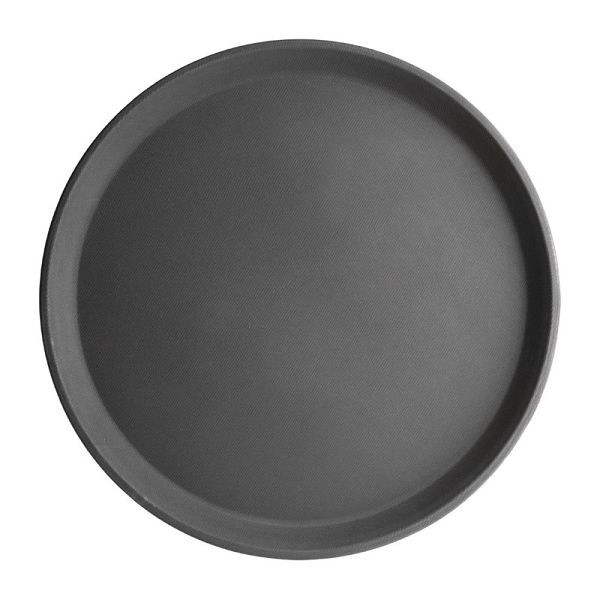 Olympia Kristallon Fiberglas Antirutsch Serviertablett rund 35,6cm, J846