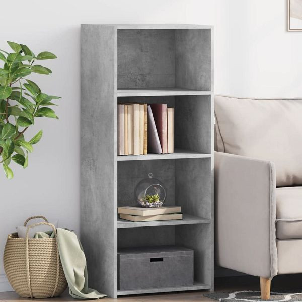 vidaXL Highboard Betongrau 50x41x124 cm Holzwerkstoff, 846400