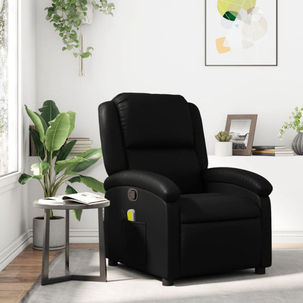 vidaXL Massage-Relaxsessel, Kunstleder, Schwarz, 3205447