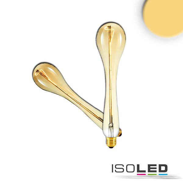 ISOLED E27 Vintage Line LED Waterdrop, Amber, 4W, 2200K, 115071