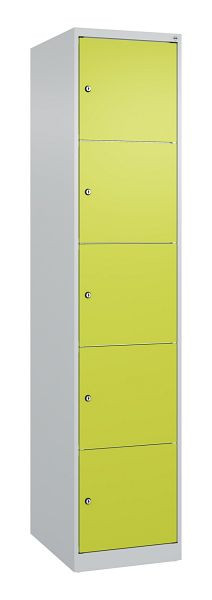 C+P Schließfachschrank Classic PLUS, 1850x400x500mm, 7035/0024, mit 5 Fächern, 080000-125 S10009