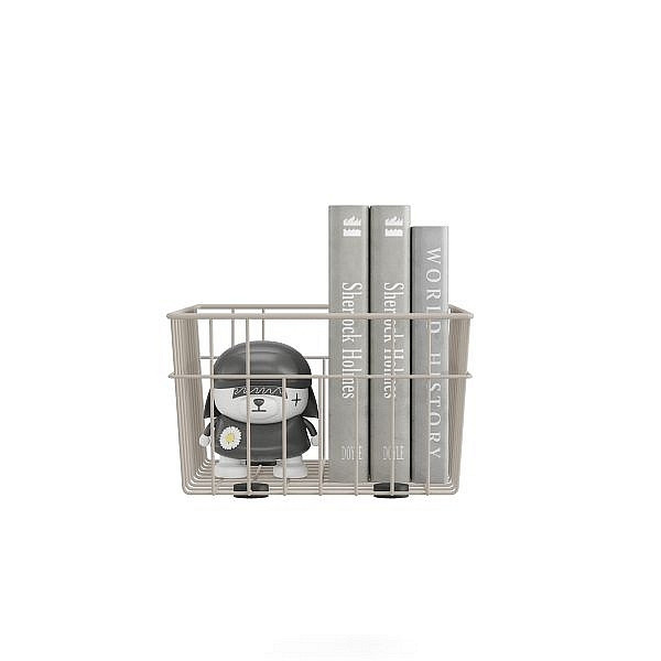 Mades Metall Aufbewahrungskorb 33 x 25 x 15 cm Beige, 152.68.10.500.09