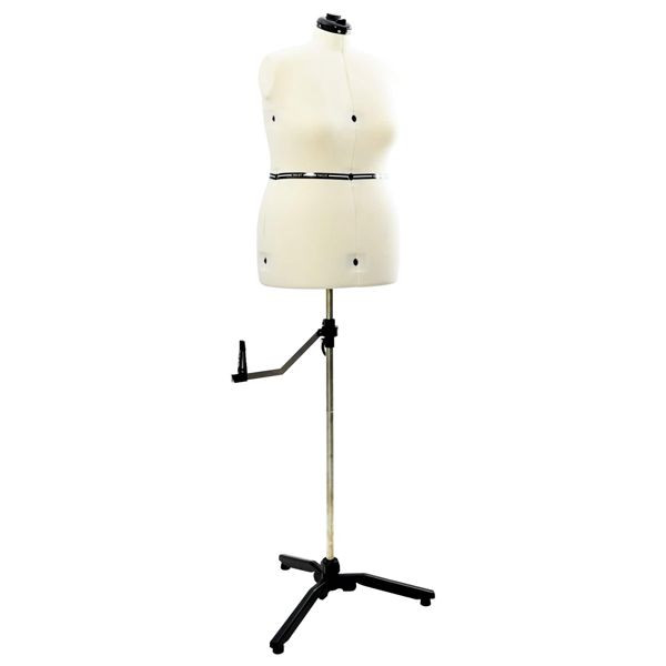 vidaXL Verstellbare Kleiderform für Damen Creme L Samt, 42018608