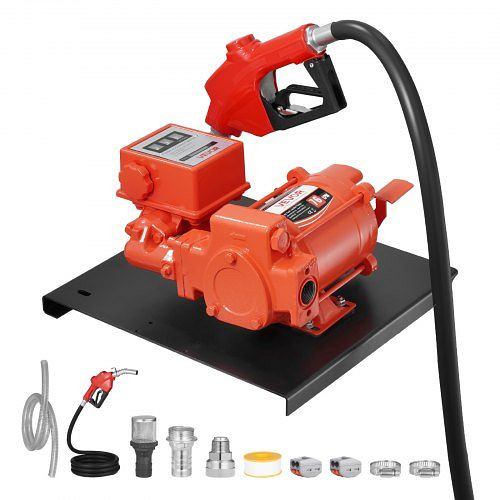 VEVOR Kraftstoff Transferpumpe, 230 V AC, 76 l/min, mit Durchflussmesser, Auto-Abschaltung, für Benzin, Kerosin, Biodiesel, JLFBB20GPMLLRR5N2001V2