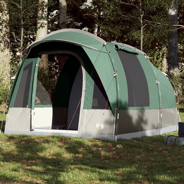 vidaXL Tunnelzelt 3 Personen Grün Wasserdicht, Material: 185T Polyester mit PU-Beschichtung, 94622