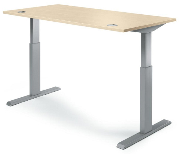 Deskin Sitz-/Stehtisch BASIC, Ahorndekor, B 1800 x T 800 x H 715-1205 mm, 278665