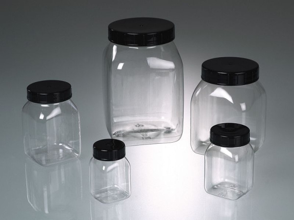 Bürkle Weithalsdose, vierkant, Inhalt: 100 ml, Material: PETG, 0357-0100