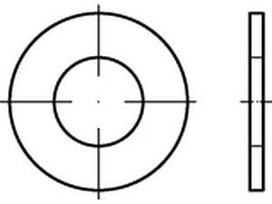 Scheiben, gestanzt ART 88100 Art. 1 Stahl 54 x 105 x 7 VE=S (25 Stück)