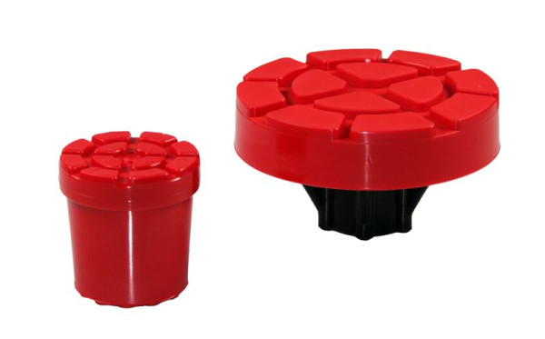 Busching Aufsteckmontagehilfe Set für Getriebeheber, 120, 30mm und 60, 30mm, rot, 500kg Tragkraft, 100607