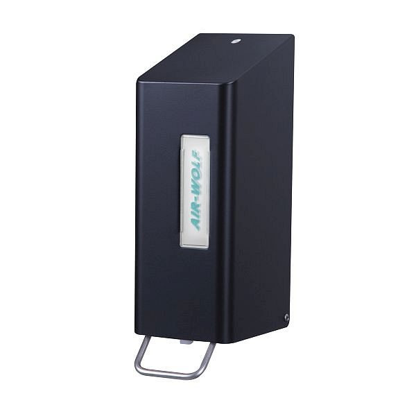 Air Wolf Schaumseifenspender für 600 ml Schaumseife, Serie Omega, H x B x T: 288 x 97 x 142 mm, Edelstahl mattschwarz beschichtet, 29-507