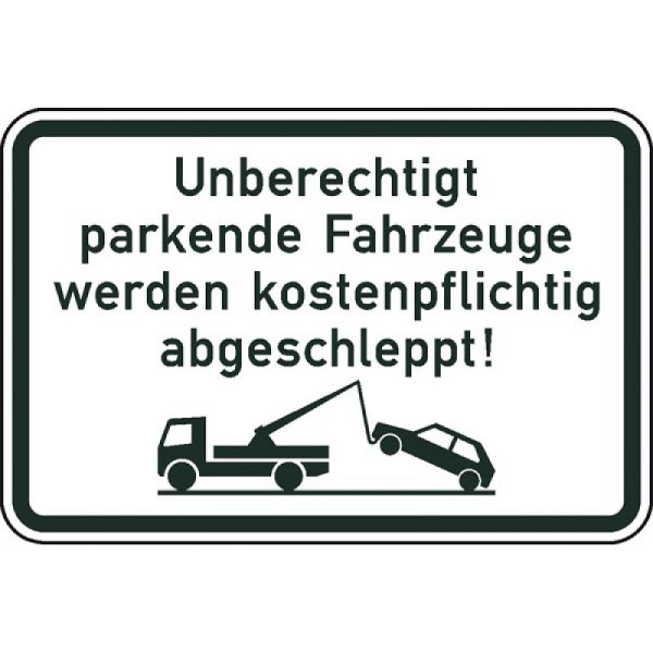 Stein HGS Unberechtigt parkende Fahrzeuge werden kostenpflichtig abgeschleppt, 420 x 315 mm, 53.6050