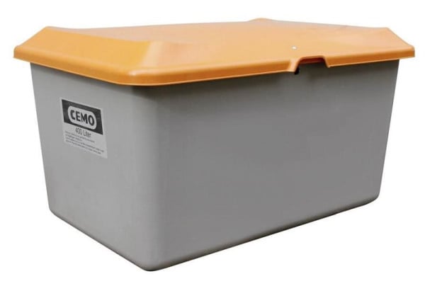 Cemo Streugutbehälter Plus 3 400 l, grau/orange, ohne Entnahmeöffnung, 10569