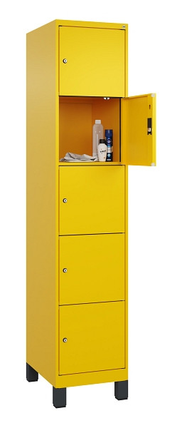 C+P Schließfachschrank Evolo PLUS, mit Füßen, 5 Fächer, 1950x400x500mm, 1023/10, 049010-125 S10022