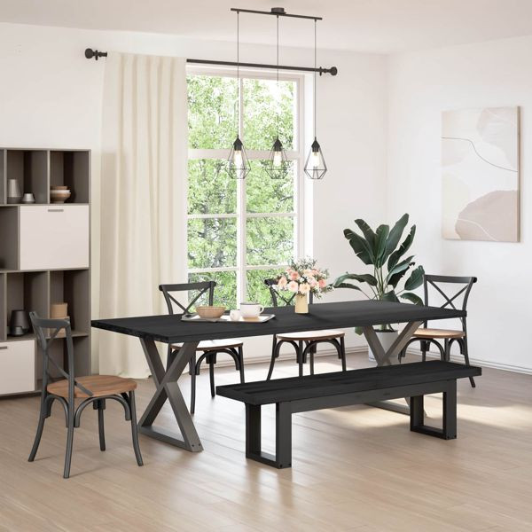 vidaXL Esstischbank NOAIN 160 x 41 x 45 cm Massives Kiefernholz, 42020924