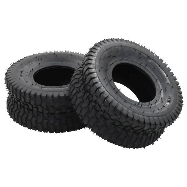 vidaXL 4-teilig Schubkarrenreifen und Schlauch-Set 15x6.00-6 4PR Gummi, 145274