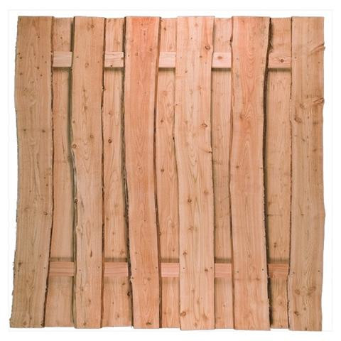 T&J LANGELAND-Serie Lärche, 180 x 180 cm, Riegel 30/80 mm, Bretter sägerau 16 mm mit Baumkante, 29351