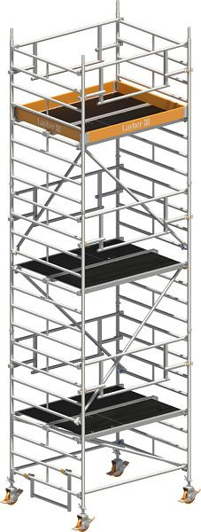 Layher Gerüst Uni Kompakt P2 SAFETY PLUS mit Doppelgeländer, Max. Plattformhöhe: 5,20 m, 1425005