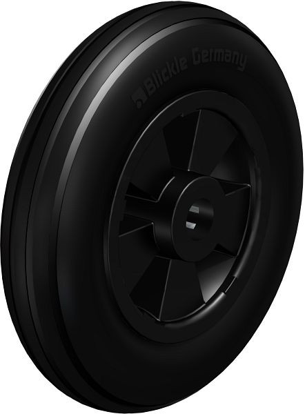 Blickle VWPP 200/20R Rad aus Weichgummi, Schwarz, 529594