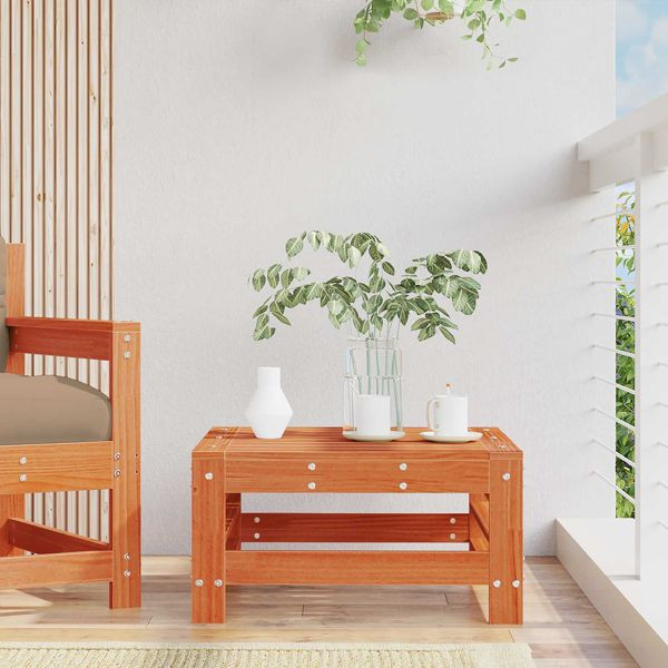 vidaXL Gartenfußstütze Massives Kiefernholz Wachsbraun 57,5 x 57,5 x 30 cm, 865636