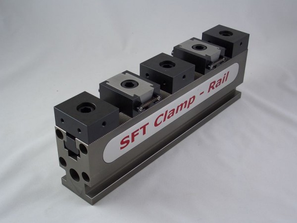 SFT Clamp-Rail Spannschienen-Set, 300x50x80mm, 6-teilig, Krallenbacke + 2mm Stufe, CR300.50.018