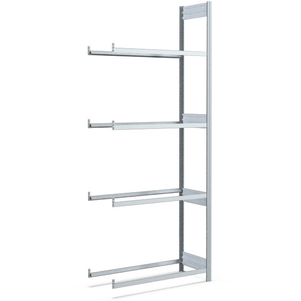 BITO Reifenregal 2499x1008x424 Anbaufeld 4 Ebenen verzinkt/lose FP, 53086