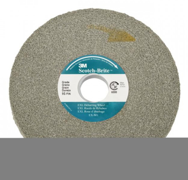 3M Scotch-Brite EXL Entgratungs-Kompaktscheibe XL-WL, 152 mm x 12,7 mm x 25,4 mm, 9S FIN, VE: 4 Scheiben, 7000046069