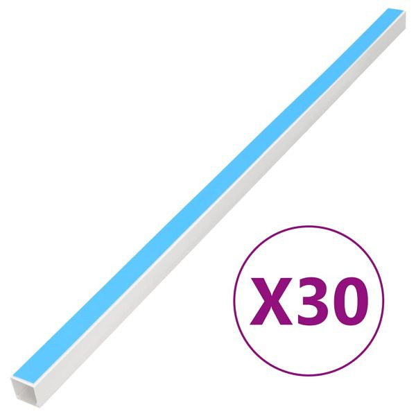 vidaXL Installationsrohre Selbstklebend 20x10 mm 30 m PVC, 155958