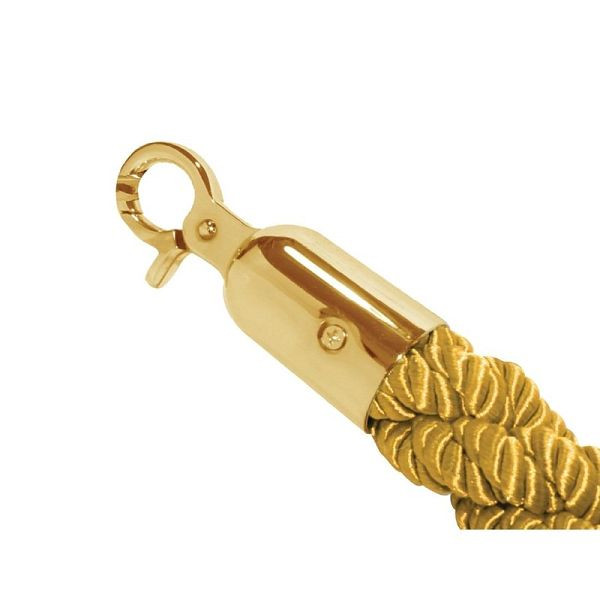 Bolero geflochtene Asbperrkordel 1,5 m, gold, Messingenden, Y806