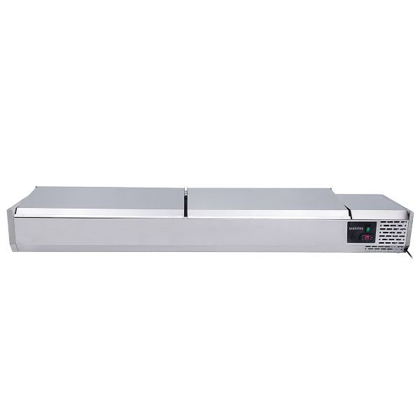 Vaiotec EASYLINE Kühlaufsatz 380 mit Edelstahldeckel, 9 x GN 1/3, Breite: 2000, 11734