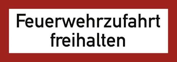 Moedel Feuerwehrzufahrt freihalten, Aluminium, 594x210 mm, 57518