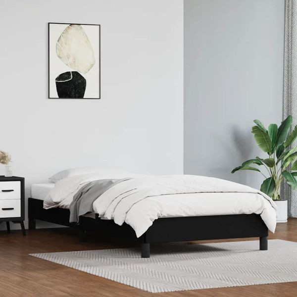 vidaXL Bettgestell Schwarz 90x190 cm Kunstleder, 346874