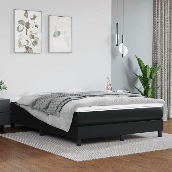 vidaXL Bettgestell Schwarz 140x200 cm Kunstleder, 3120700