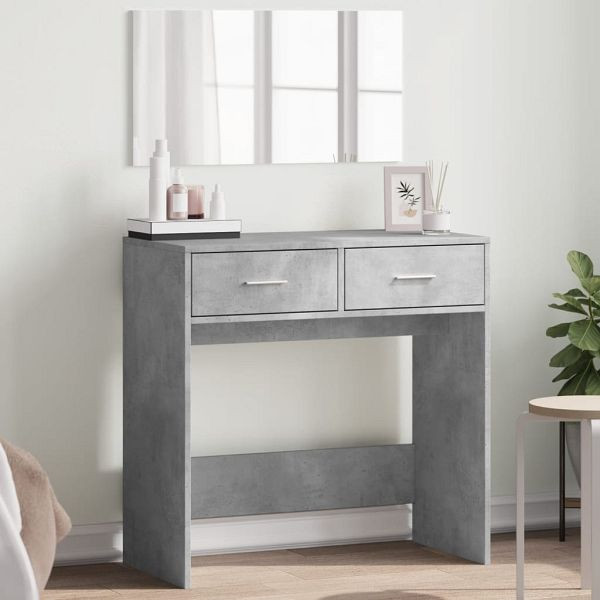 vidaXL Schminktisch mit Spiegel Betongrau 80x39x80 cm, 840705