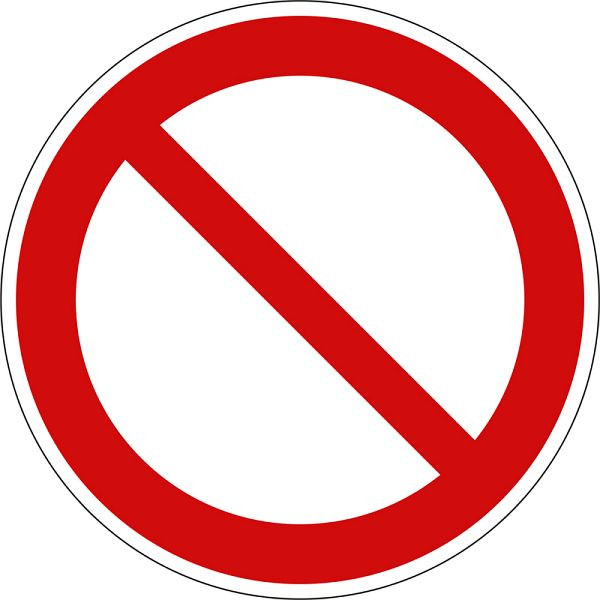 Eichner Verbotsschild "Allgemeines Verbotszeichen", Ø 31,5 cm, Aluminium geprägt, Stärke 0,4 mm, 9225-10024-031