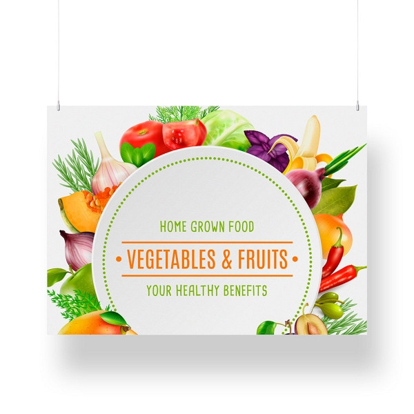 Showdown Displays Overhead Banner 100 x 140 cm KAPA® 5 mm Doppelseitig, FBH1000x1400D-KP5