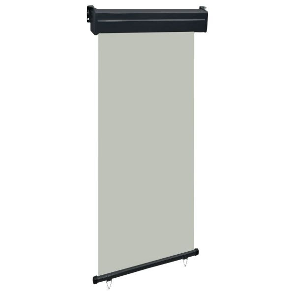 vidaXL Balkon-Seitenmarkise 105x250 cm Grau, schlicht, 48416