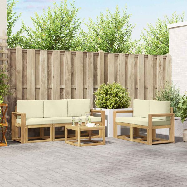 vidaXL Outdoor-Sofagarnitur 6-teilig, 3387249, 8721288777577