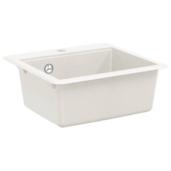 vidaXL Waschbecken Weiß 470 x 440 mm Granit, 42028407