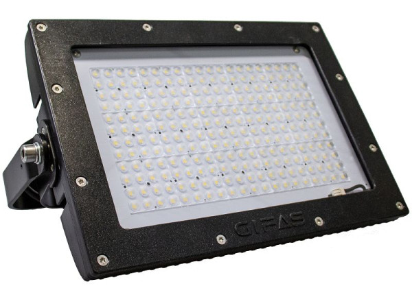 GIFAS AlphaLUXX Flutlichtstrahler 120W mit Optik, 230VAC, 60°, 16.900lm, 5000K, IP65, ESG klar, 800331