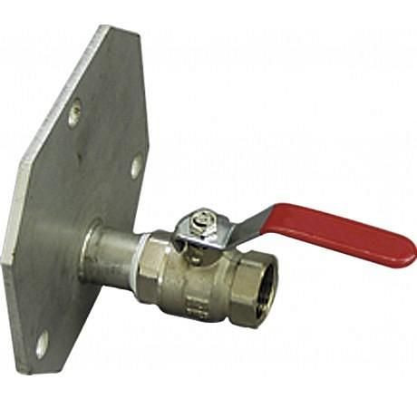 Cemo Kugelhahn Ms-Hahn Hahnvernickelt 4" mit Edelstahlflansch, 6441