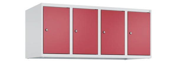 C+P Schrankaufsatz Classic PLUS, Aufsatzschrank, 7035/3003, Zylinderschlösser, 500x1200x500mm, 4 Abteile, 080090-40 S10016