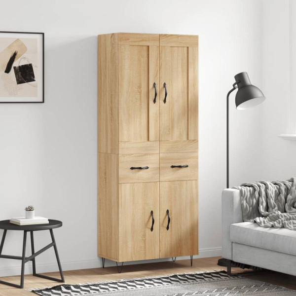 vidaXL Highboard Sonoma-Eiche 69,5x34x180 cm Holzwerkstoff, 3199908