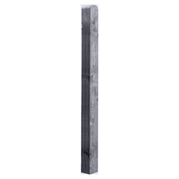 T&J BLACKLINE Pfosten Kopf gerundet, 9 x 9 x 100 cm, anthrazit getaucht, 34305