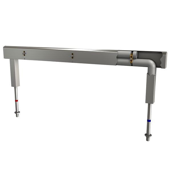 KWC Armatureneinheit, Edelstahl, doppelreihig, 10 Waschplätze, 3500 mm, 2030064979