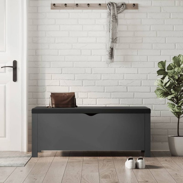vidaXL Aufbewahrungsbox mit Kissen Grau 105x40x45 cm, 3279328